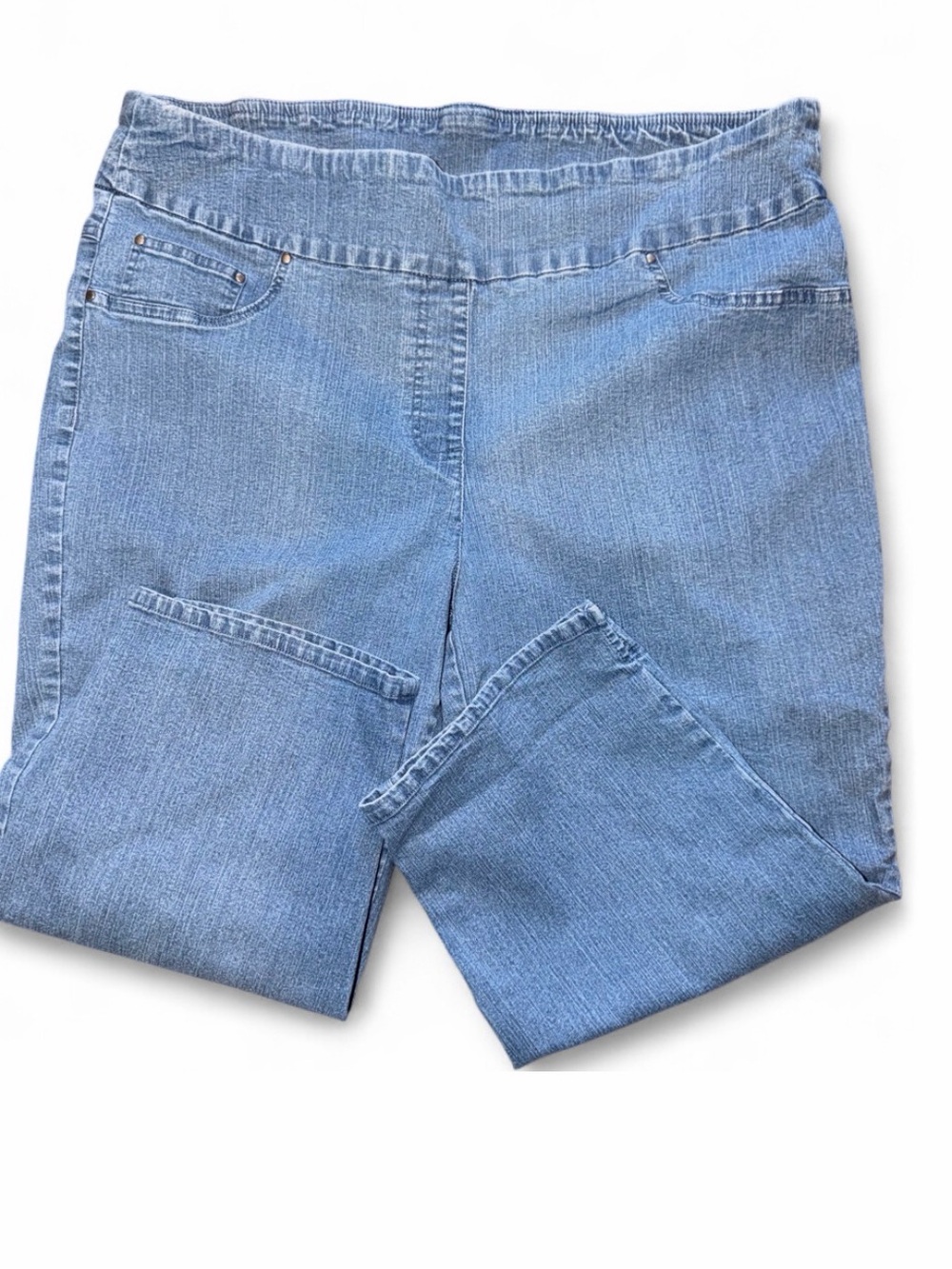 Ruby Rd. Light Blue Stretch Capris